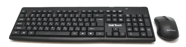 סט מקלדת ועכבר אלחוטיים מבית GoldTouch.